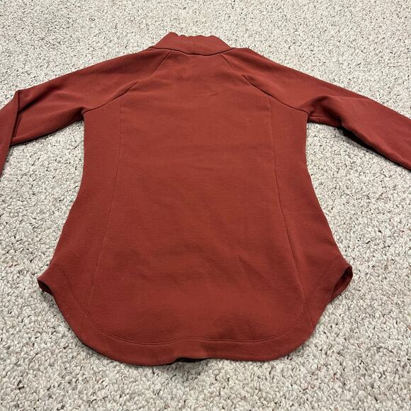 Title Nine Women's Most Wanted Pullover Sweatshirt Sz M Red Mock Neck Gorpcore - Picture 6 of 8